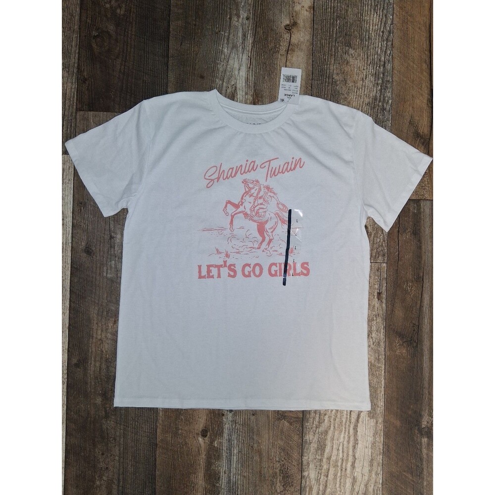 Girls Y2K Country Shania Twain "Let's Go Girls" Graphic Tee, Large